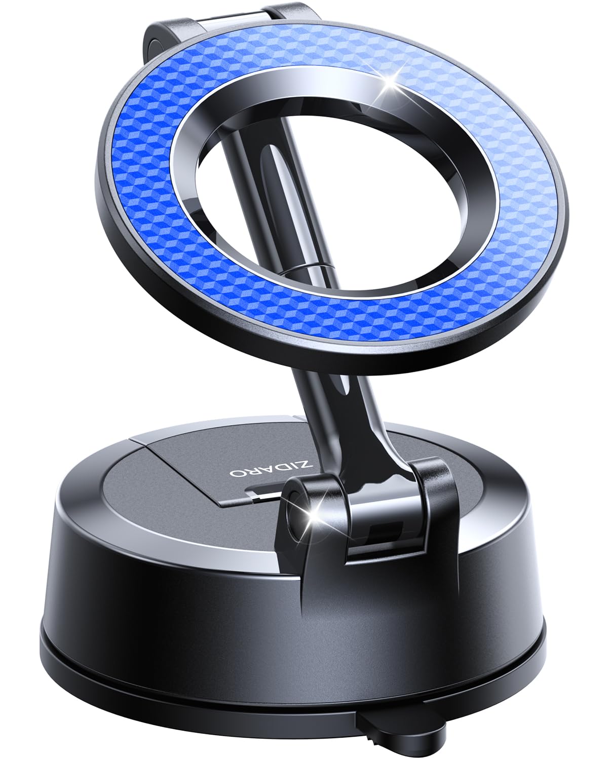 ZIDARO Vacuum Magnetic Car Phone Holder 360 Adjustable Compatible with iPhone 12-17 Series Dashboard Mount Tesla 80 LBS