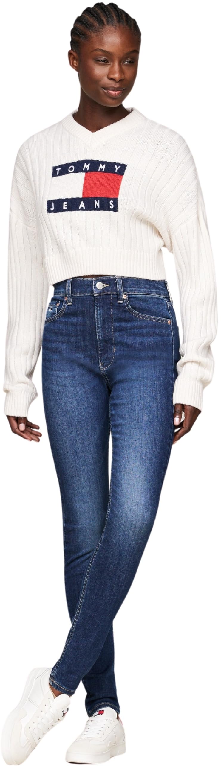 Tommy Hilfiger Skinny damskie, Ciemna dżinsowa, 33W / 32L