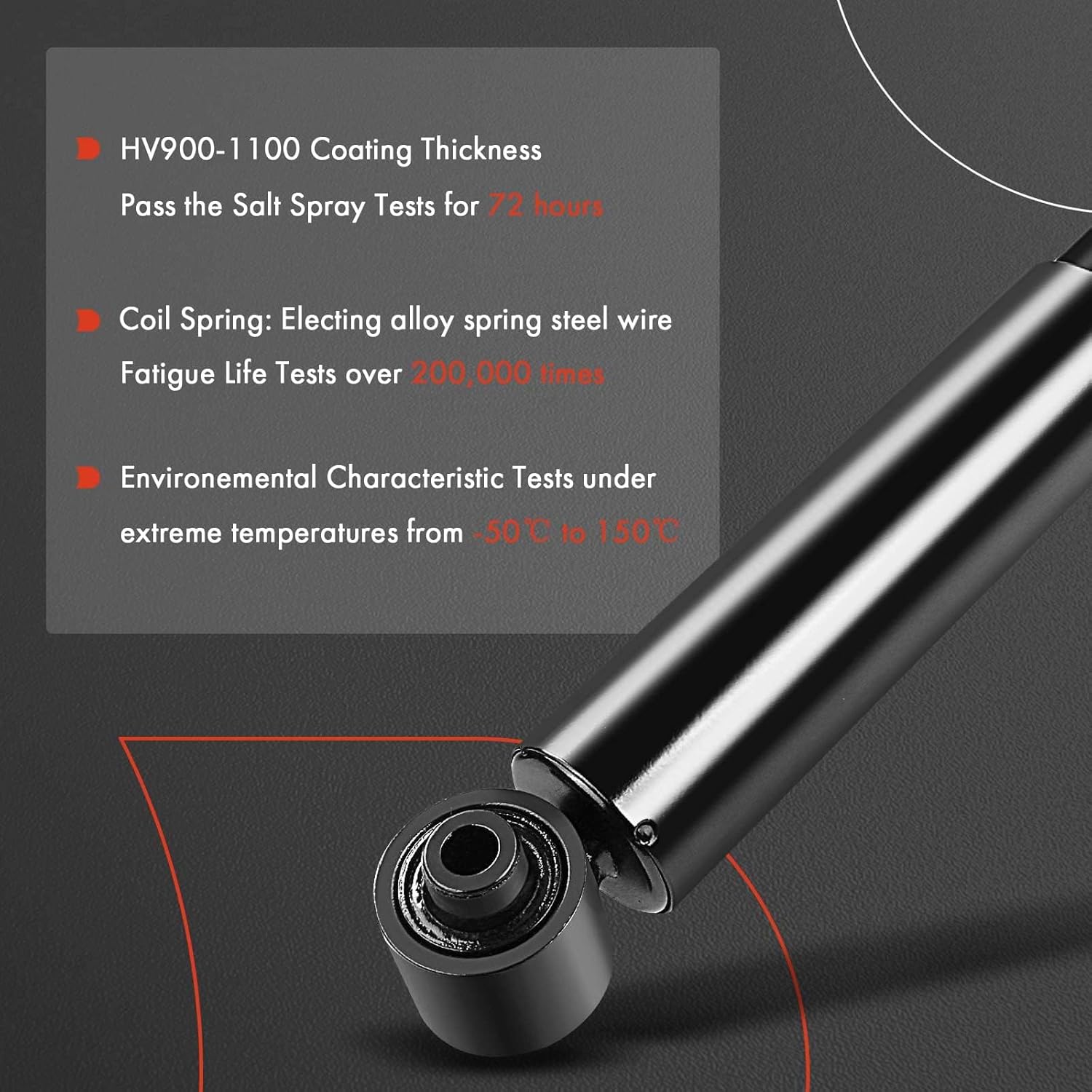 A-Premium Rear Pair (2) Shock Absorber Compatible with Buick Rendezvous 2002 2003 2004 2005 2006 2007, Driver and Passenger Side