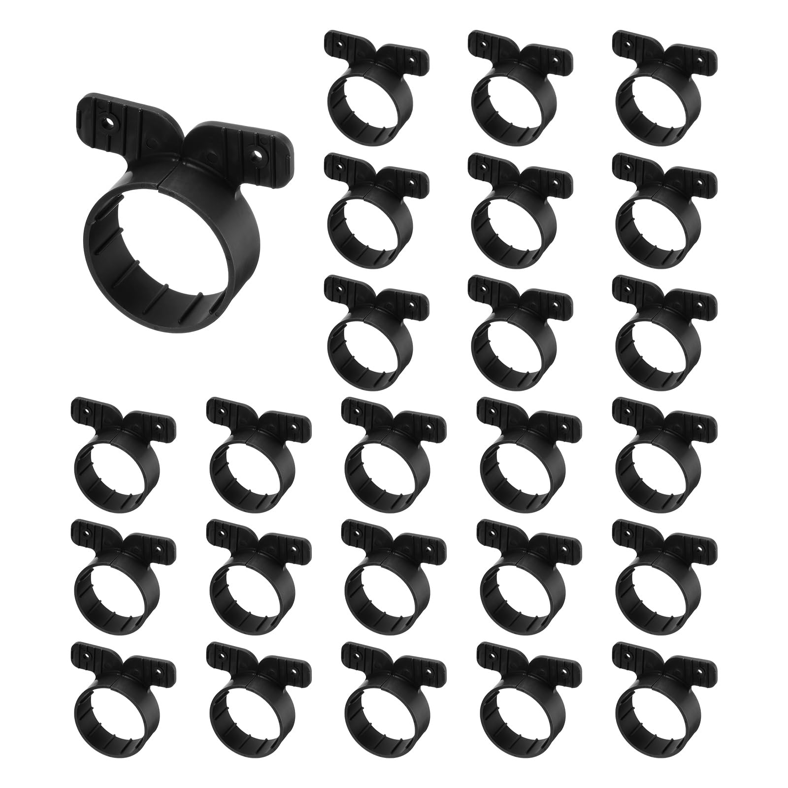 QUARKZMAN 100 Piezas Abrazaderas Para Tubos De Suspensión 2" Estilo Mariposa Para Soportes De Tubos Pex Cobre CPVC Color Negro