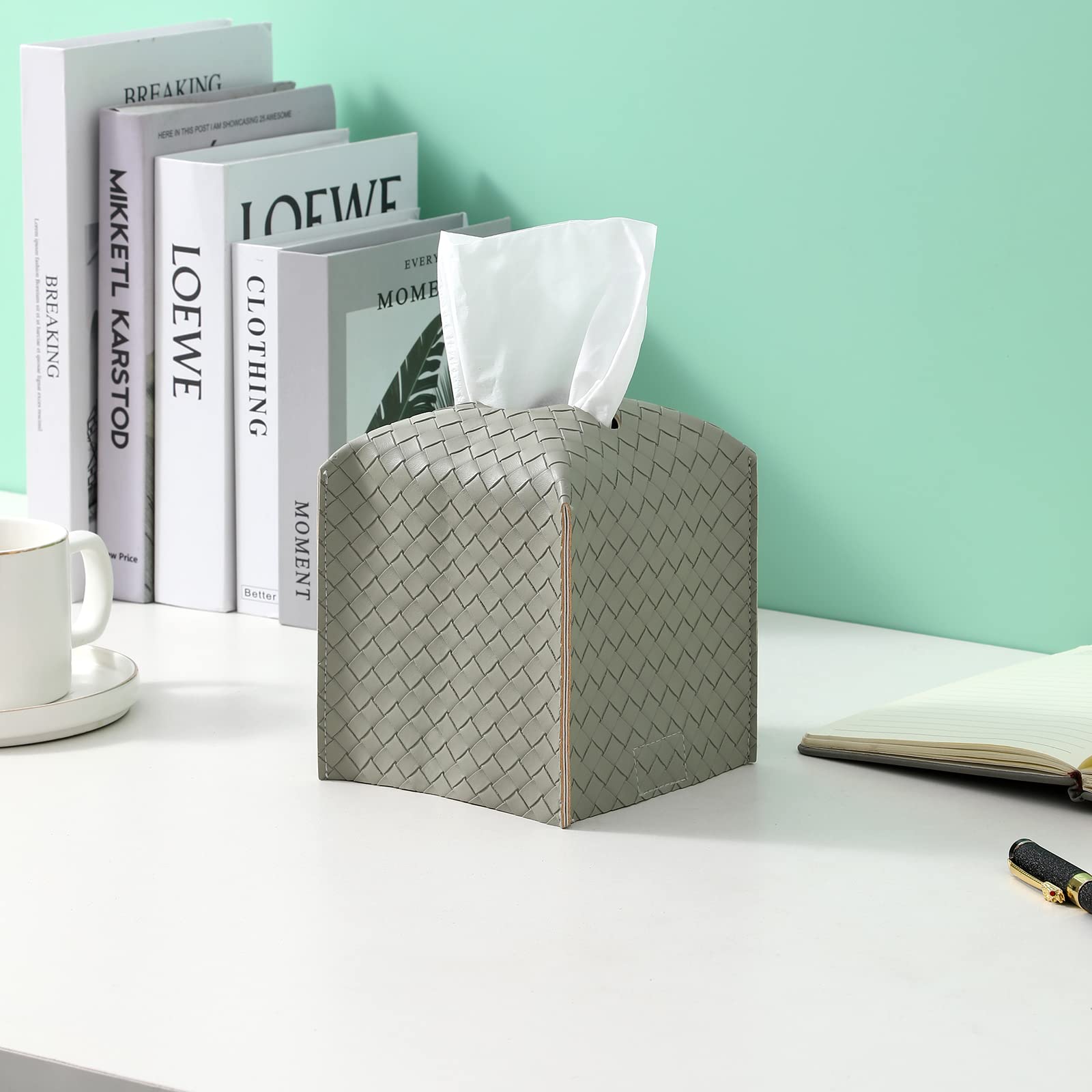 Copri Scatola Fazzoletti In Pelle Impermeabile Con Motivo Ape – Dispenser Quadrato 13,2 Cm Per Bagno, Cucina E Auto