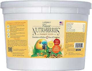 Lafeber's Classic Nutri-Berries for Parrots: Non-GMO Human-Grade Foraging Bird Food, Vet-Formulated, 3.25 lb