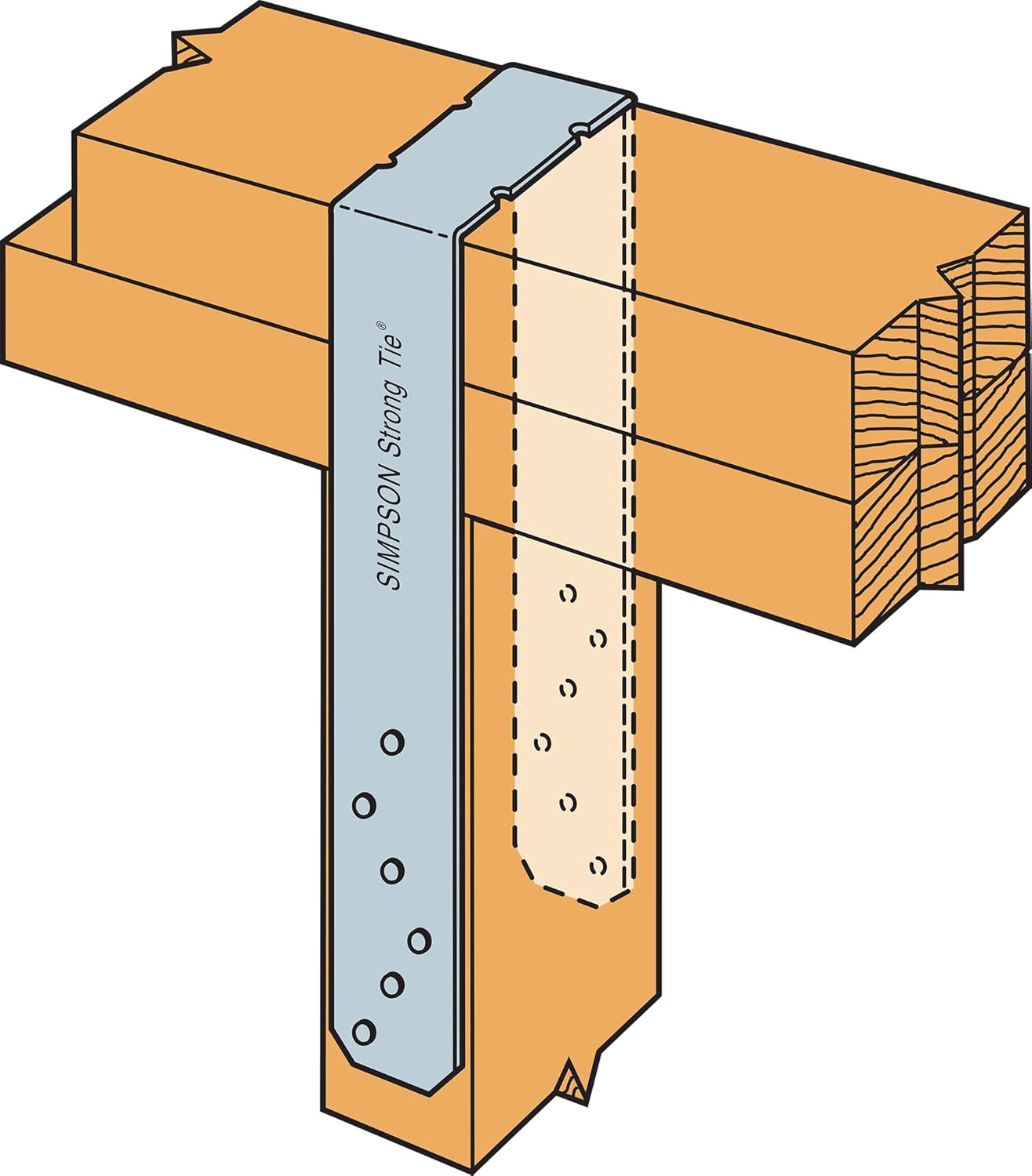 Simpson Strong-Tie SPH4 SPH 3-9/16 in. x 8-3/4 in. Galvanized Heavy-Duty Stud Plate Tie (Pack of 100)