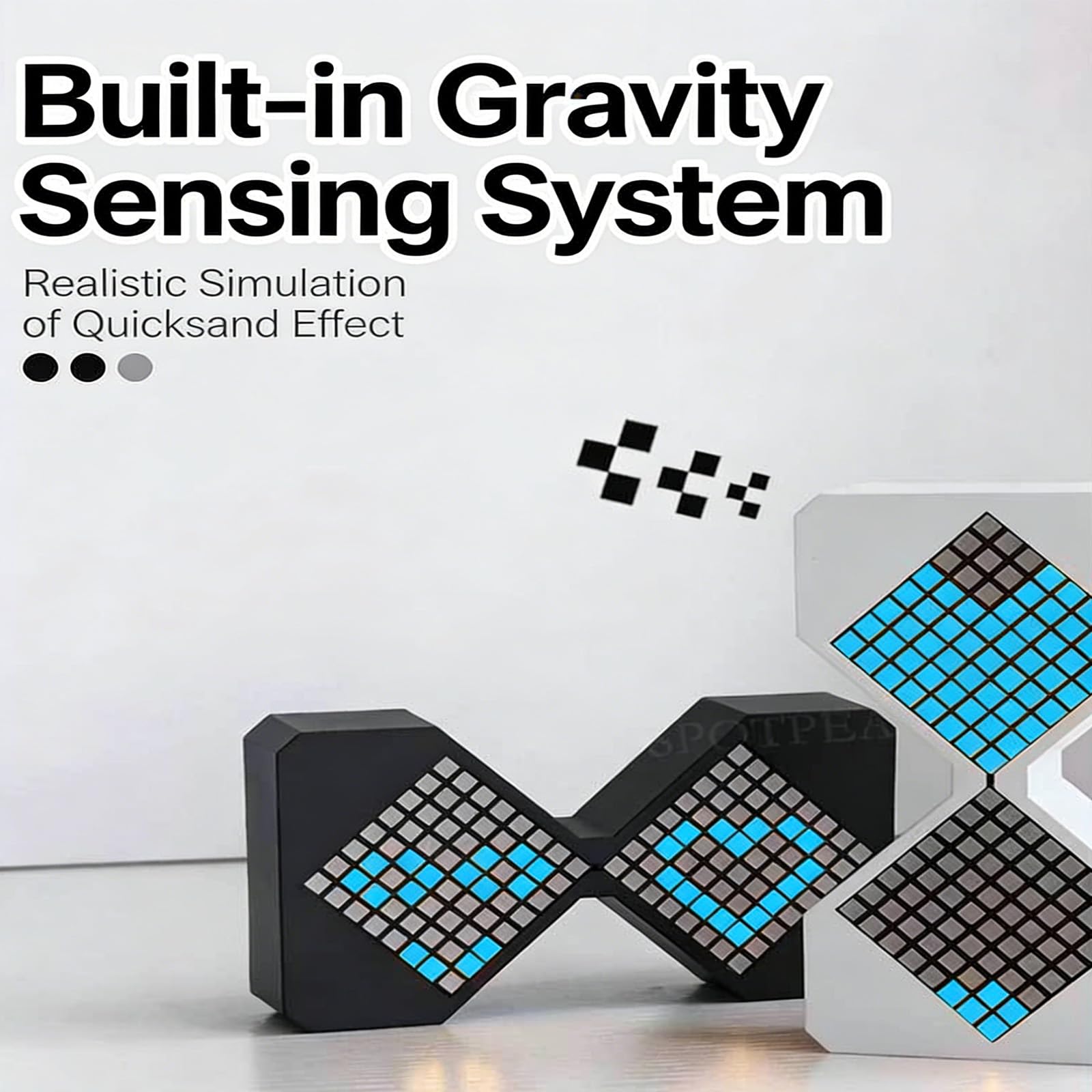 Professionelle LED Elektronik mit Gravitationssensor Technologie, Digitale Sanduhr, Heimdekoration, Gravitations Timer