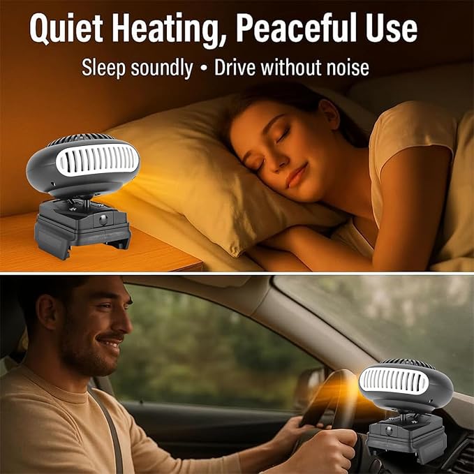 Calefactor Eléctrico Portátil con 2 Niveles de Potencia y Protección Antivuelco miniatura 9