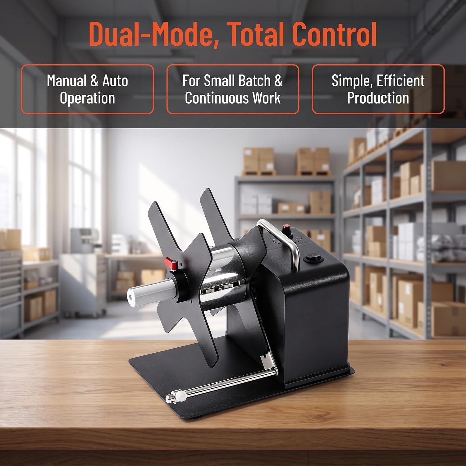 Automatische Etikettenaufwickelmaschine, Geschwindigkeit Einstellbar Von 163 Bis 1500 Mm/s, Max. Rollendurchmesser 230 Mm, Für Etiketten Mit 25/40/76 Mm Kern, Doppelleitblech