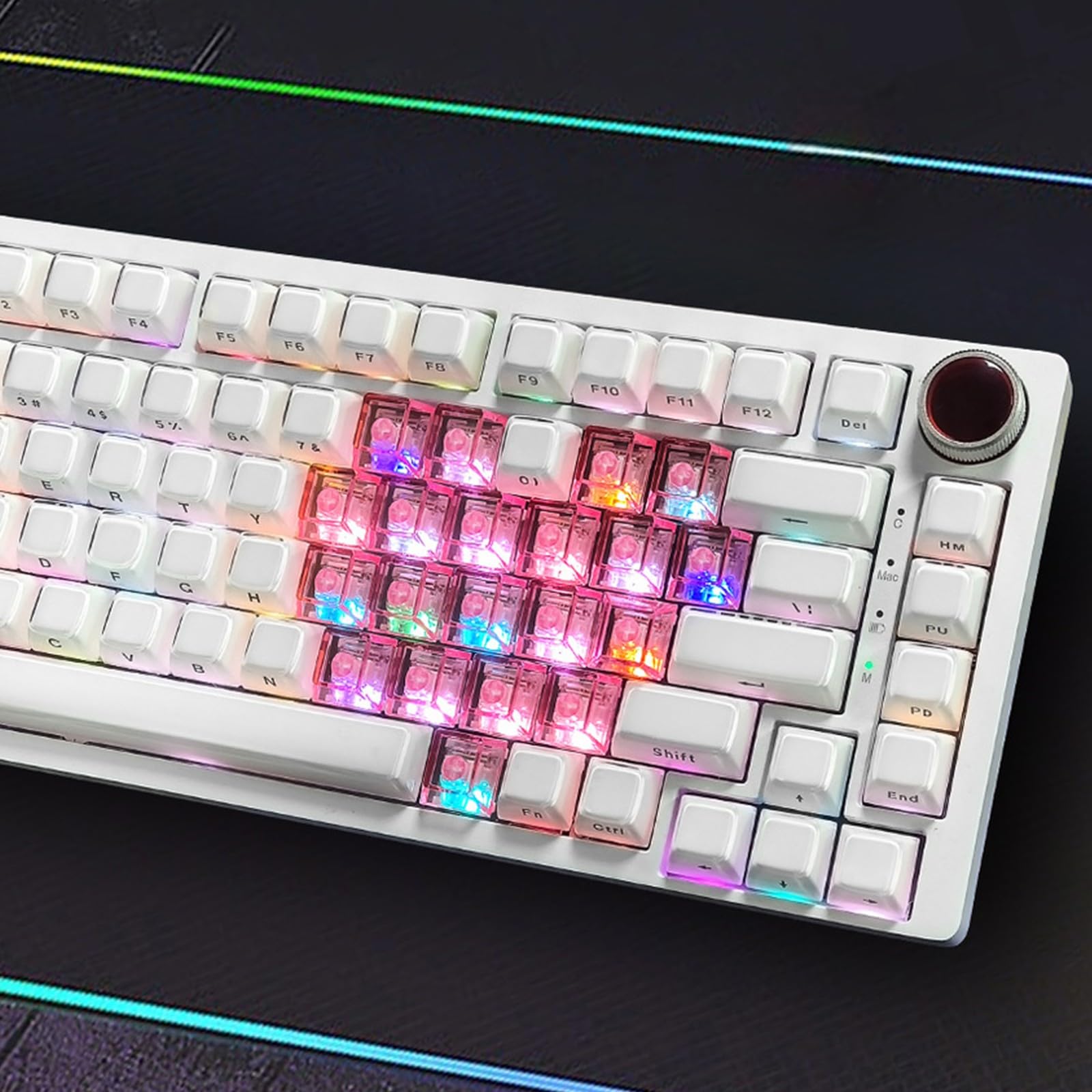 Keycaps De Layout, trasparenti Keycaps Cute, tappi per tastiera, set da 21 pezzi, per viaggi, lavoro in ufficio, ergonomici