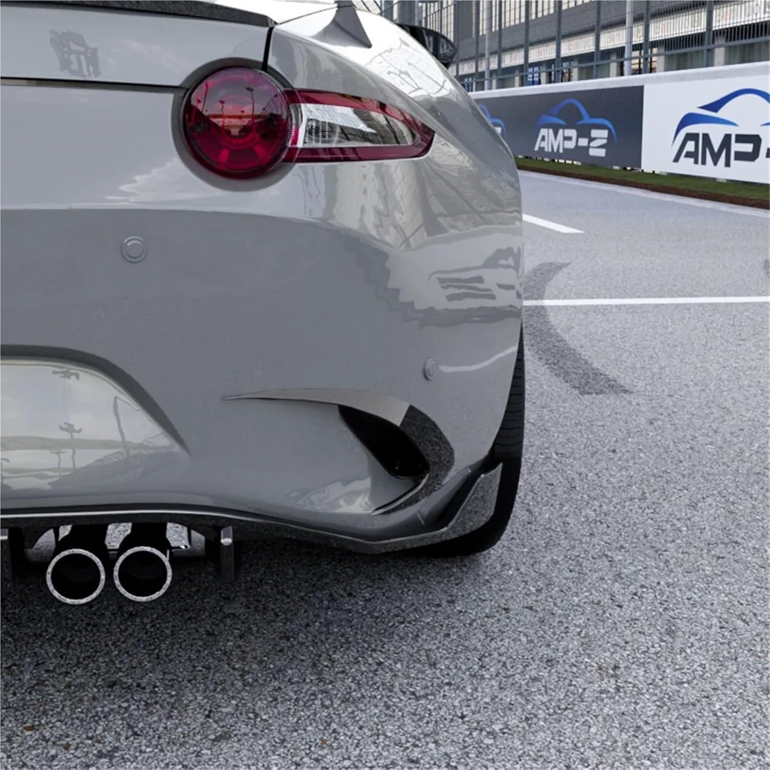 Car Rear Bumper Splitter Side Spoiler Air Vent Wind Knife Body Kits Compatible with Mazda MX-5 Miata ND 2016 2017 2018 2019 2020 2021-2024(Glossy Black)