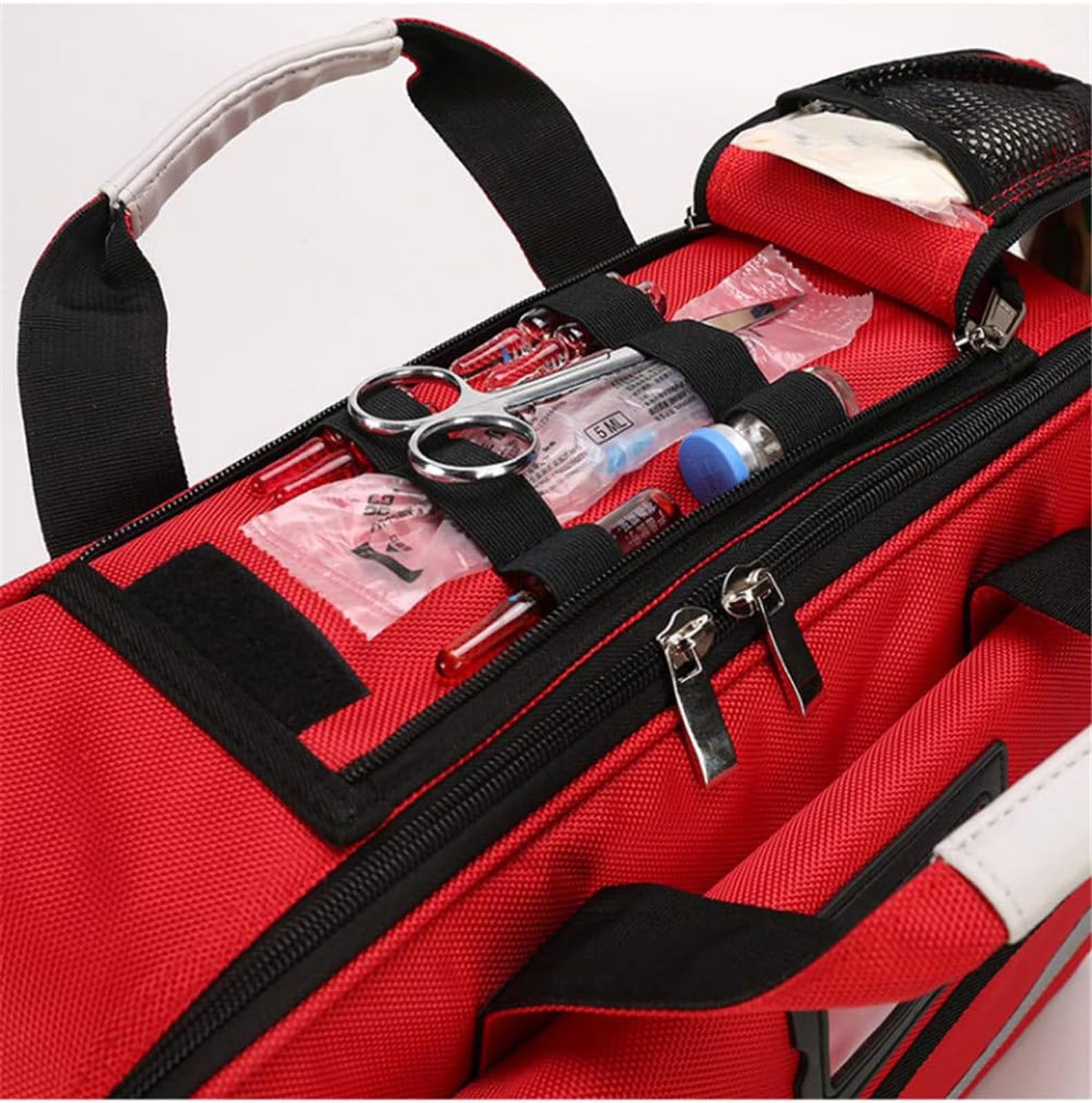 CUSMA Bolsa De Primeros Auxilios Vacía para Primeros Auxilios, EMT, EMS, Enfermera, Médico, Bolsa De Viaje, Almacenamiento De Equipos De Tratamiento De Ambulancia De Emergencia,Azul