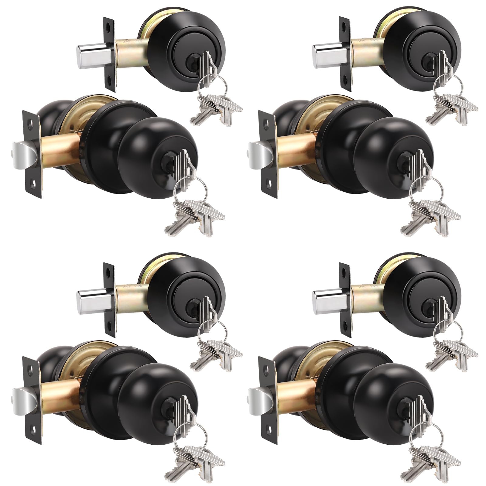Knobonly Satin Nickel Door Knob Set - Secure & Stylish -15