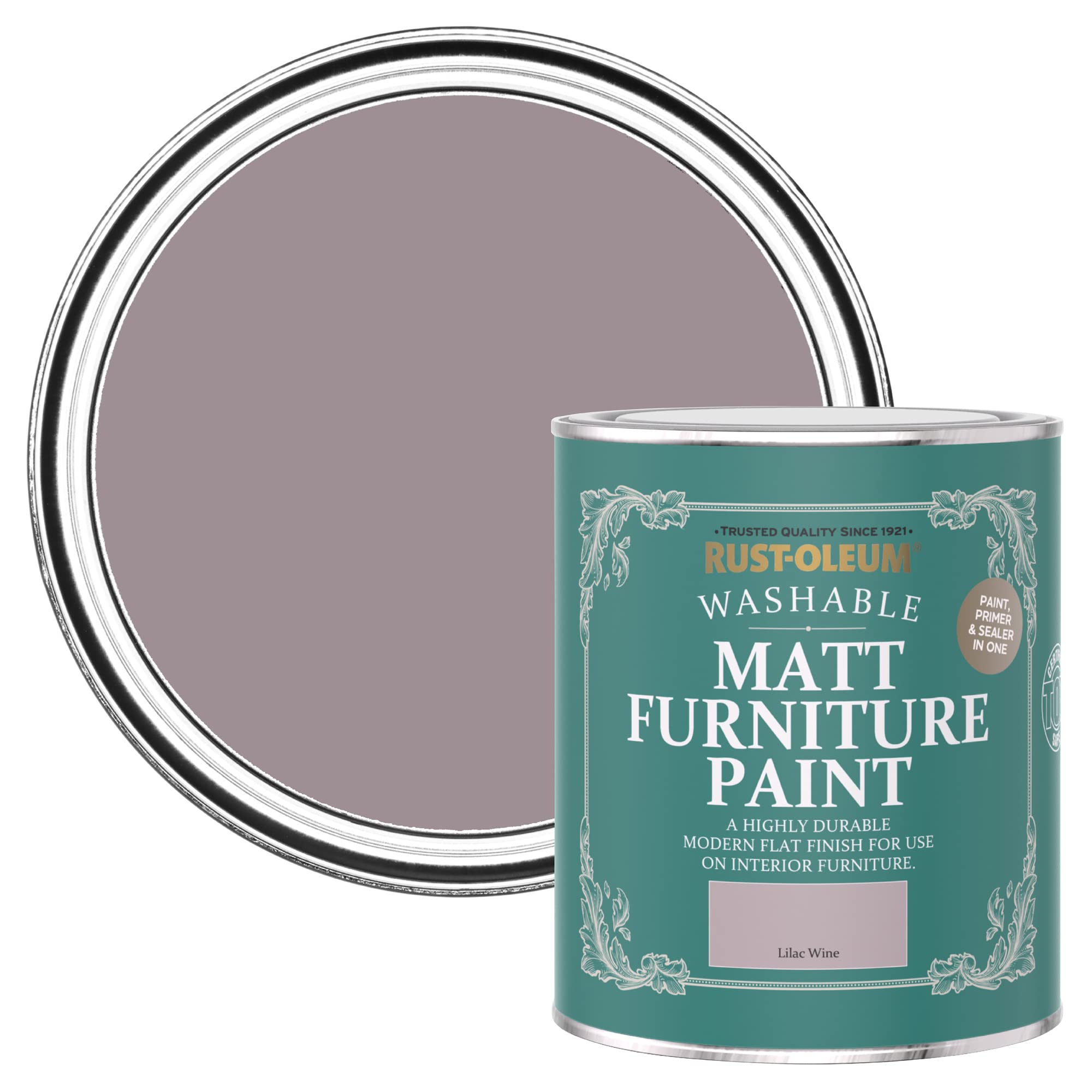 Rust-Oleum Purple Furniture & Skirting Board Paint in Matt Finish - Lilac Wine 750ml