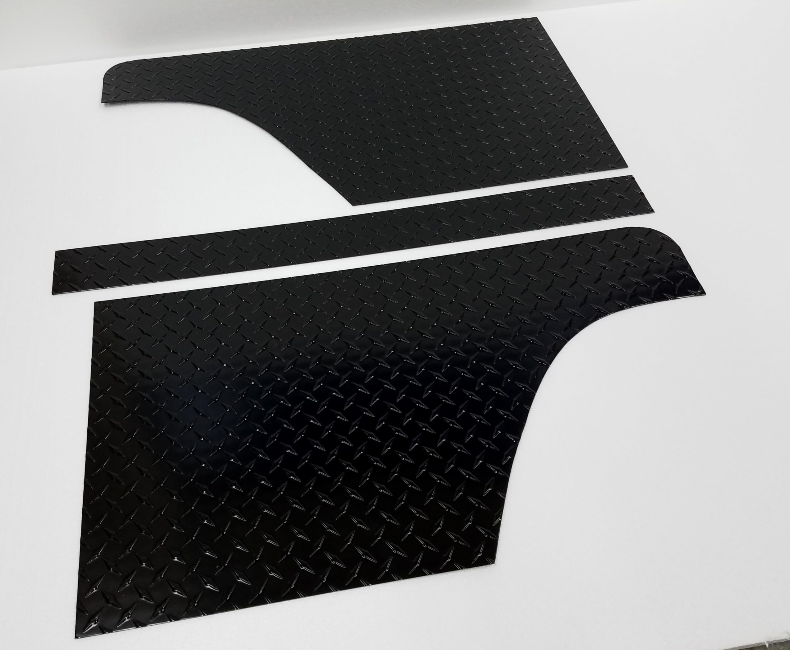 Fits Jeep YJ Wrangler 3 pcs CORNER GUARDS Powder Coated Aluminum Diamond Plate