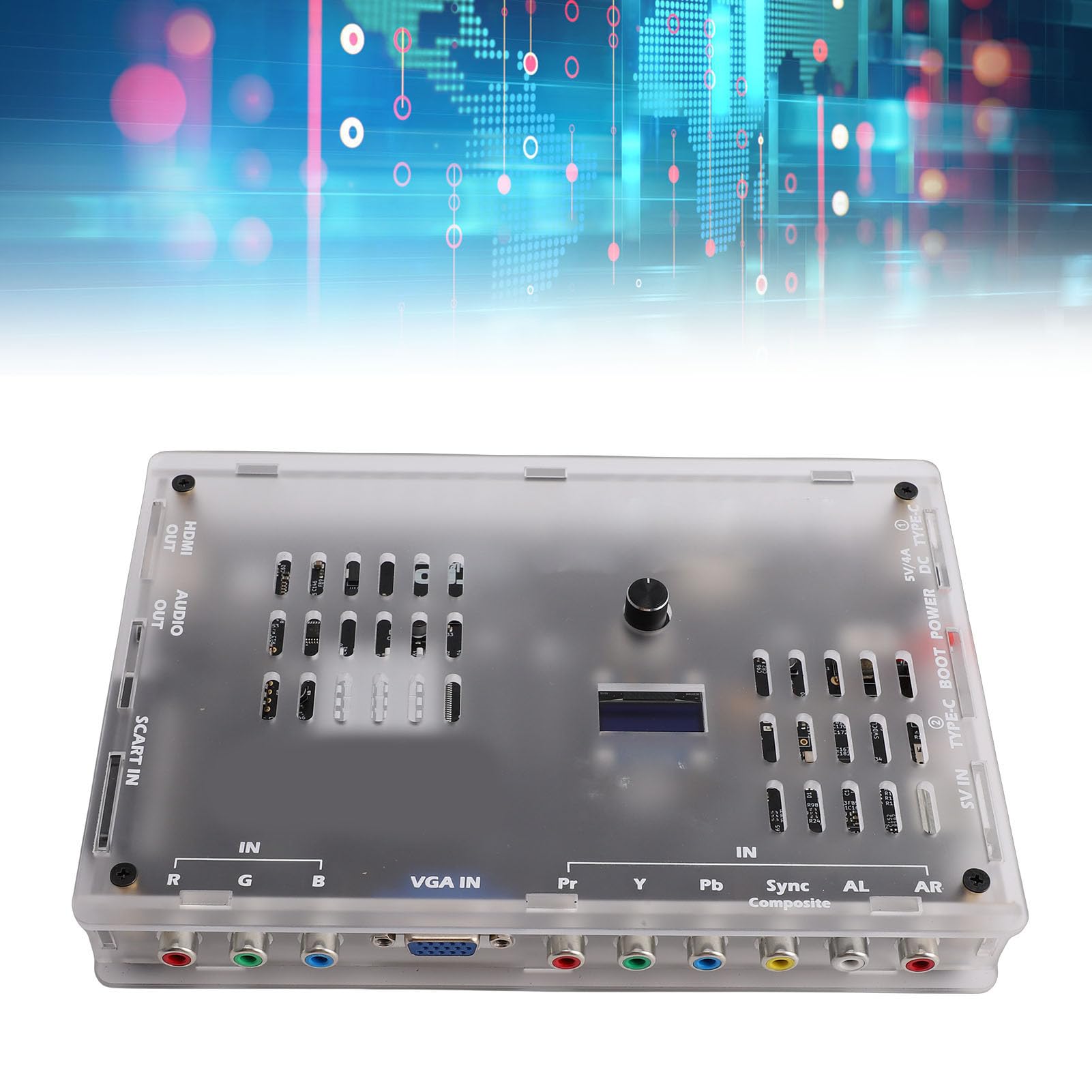 Cryfokt Convertidor de Vídeo con Control GBS Convertidor Versátil RGBS VGA para Experiencia de Juego Retro Adaptador de Corriente de 5 V Incluido