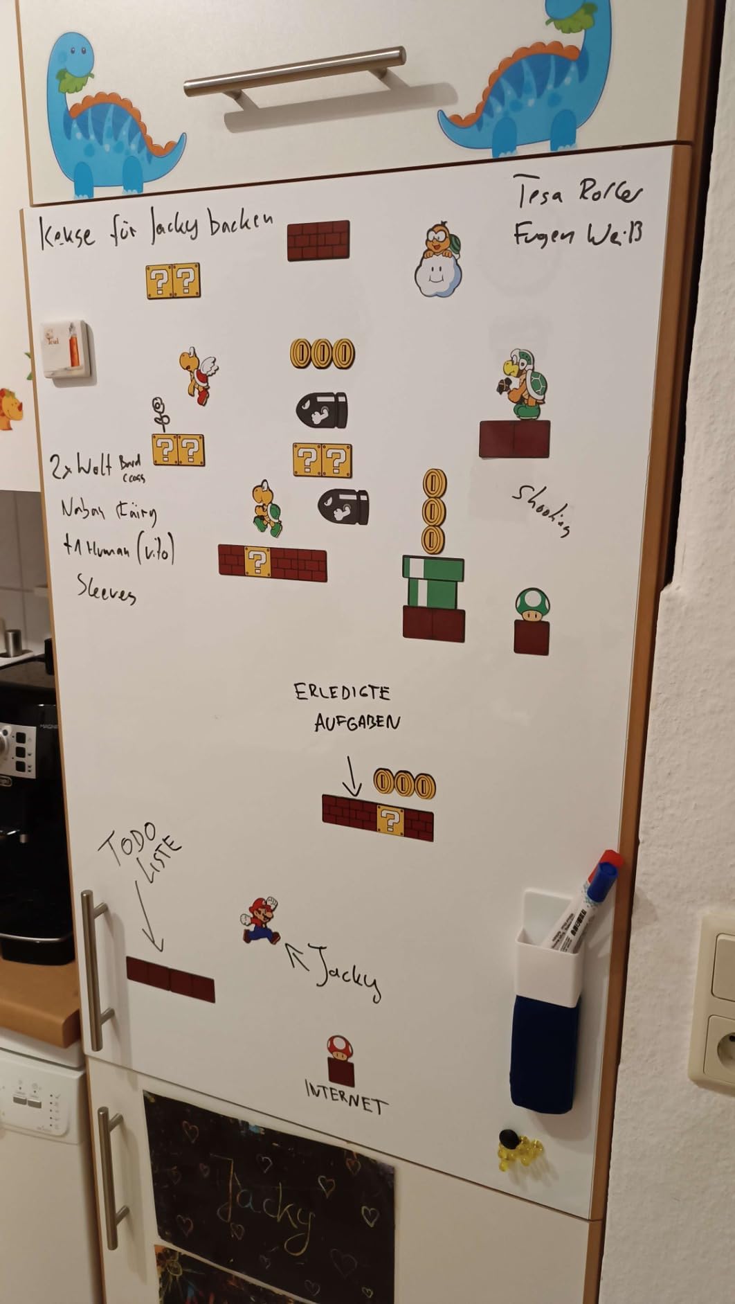 Whiteboardfolie zelfklevend, wit, magnetisch 200 x 100 cm