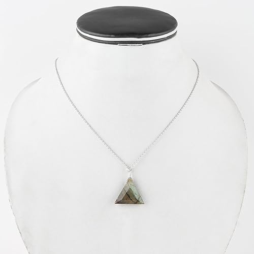 Miniatura 4 de Natural Labradorite Chips Bar Necklace, Crystals, Birthday, Gift for Her, Gemstone Jewelry 18 inch AA Quality Gemstone Size 30x30x7 mm Approx