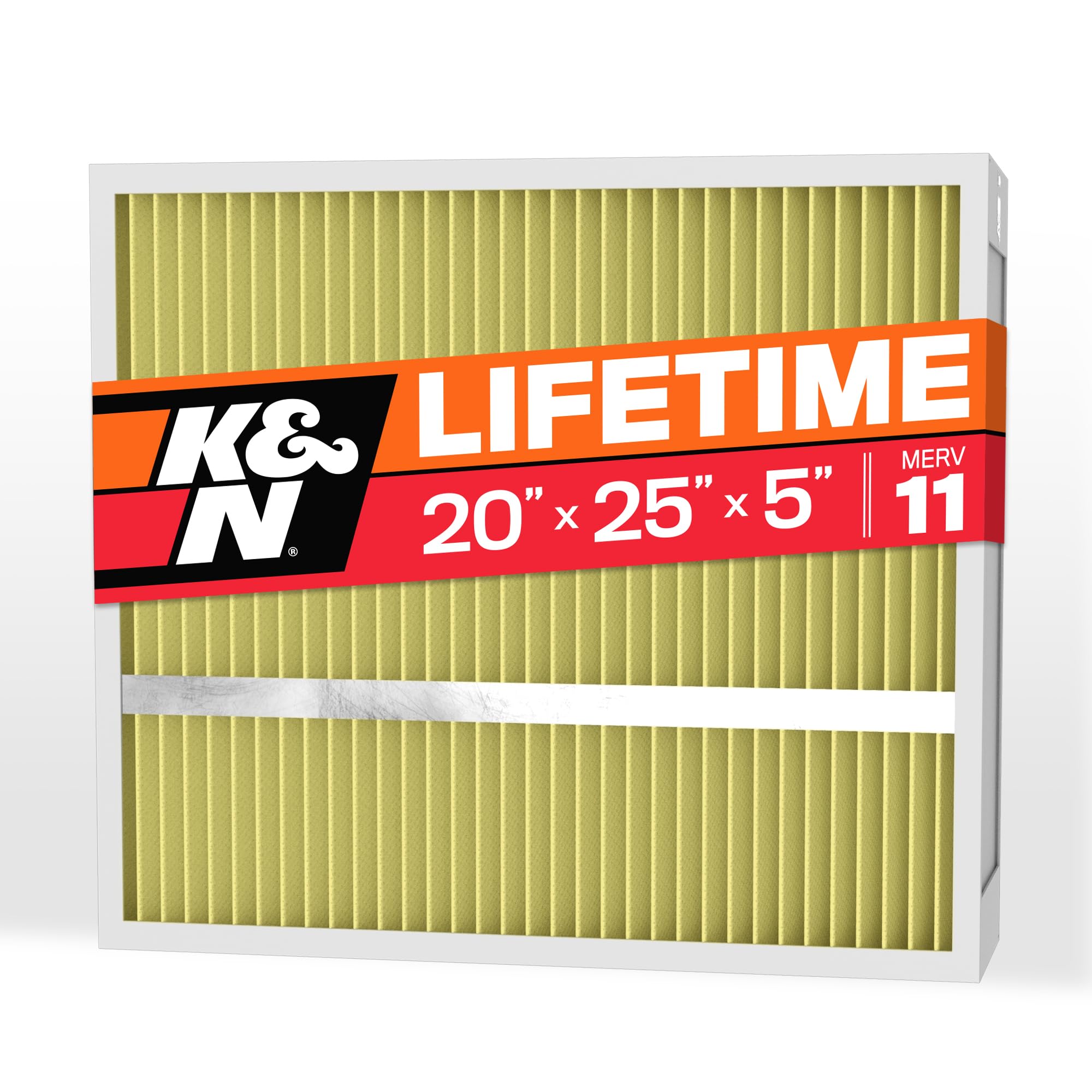 K&N 20X25X5 HVAC Furnace Air Filter, Lasts a Lifetime, Washable