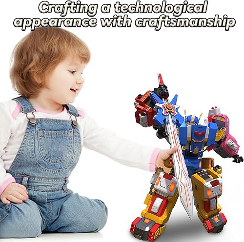 Miniatura 6 de STOULKD El juego de vehículos transformadores 5 en 1 incluye motocicletas, aviones, karts - Kit de auto apilable STEM, transformación robot, regalo