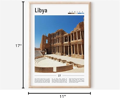Miniatura 8 de Póster de Libia, impresión de Libia, arte de pared, impresión de viaje, destino de viaje, pintura al óleo, póster para colgar en la pared, 395