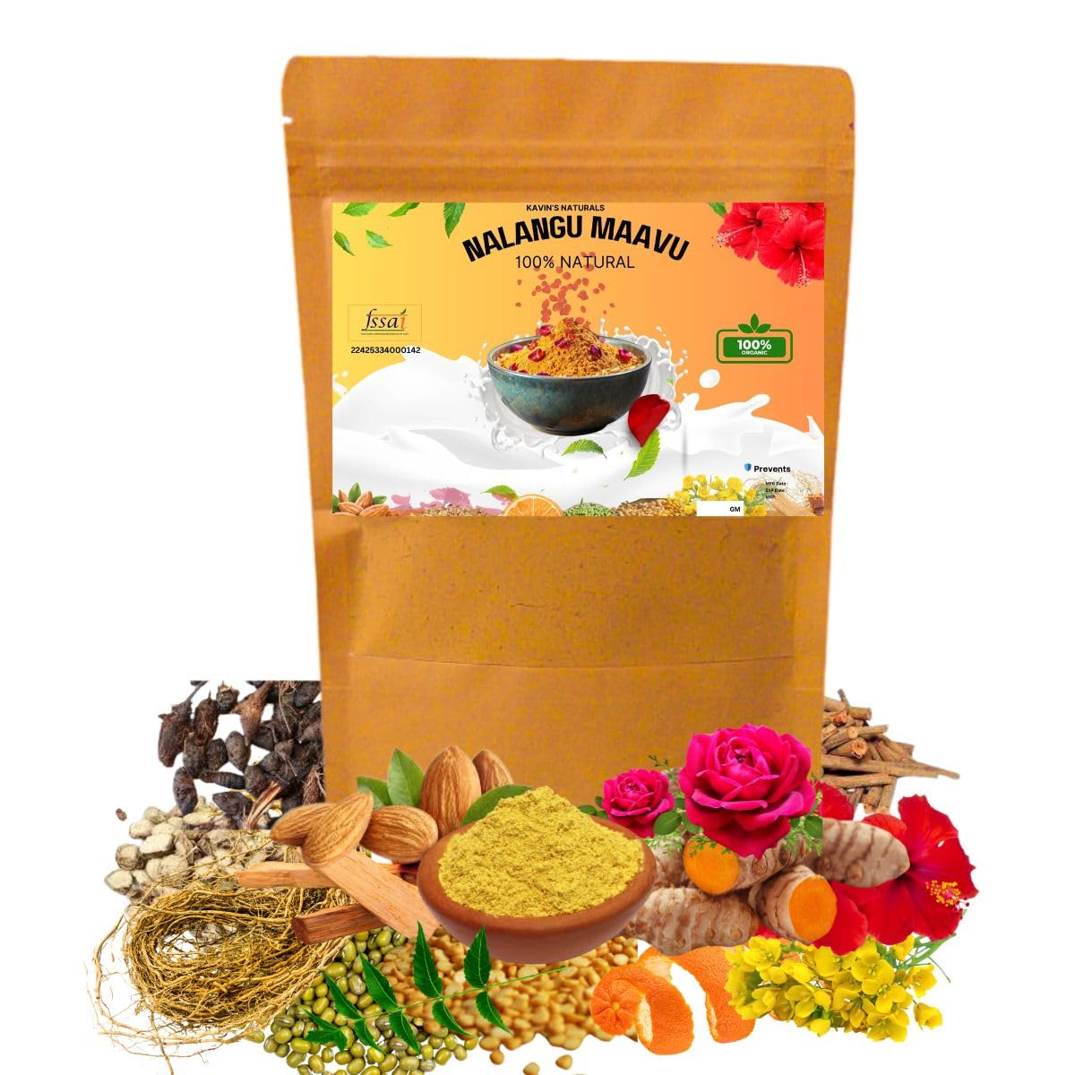 Nalangu Maavu 30+ Herbs – 100% Herbal Bath and Face Powder | Skin Brightening, Exfoliating & Glow Boosting Ubtan | Ayurvedic Beauty Secret | Ancient Ayurvedic Secret