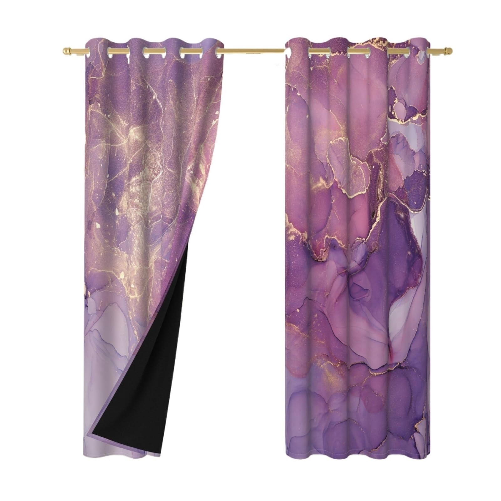 Rideaux texture luxe marbre effet occultant pour maison