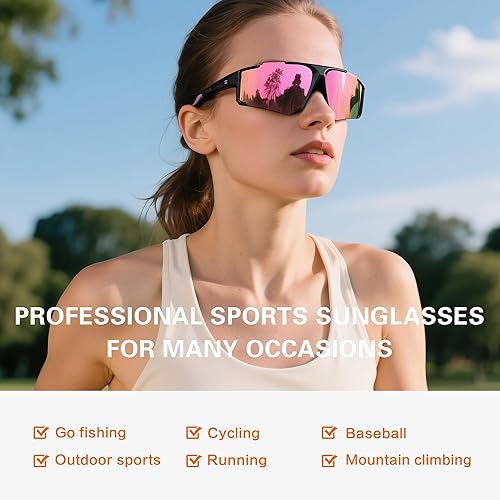 Miniatura 2 de suoso Gafas de sol deportivas polarizadas para hombre UV400 Gafas de sol para correr, gafas de sol ligeras para pesca, béisbol, ciclismo, TR90