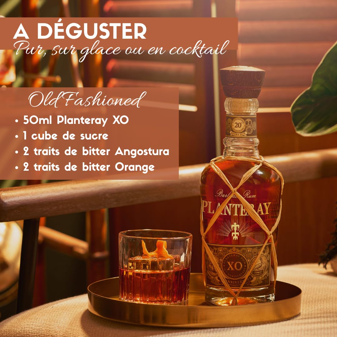 PLANTERAY RUM (Ex Plantation) - XO 20th Anniversary - Rhum - 70 cl | Origine : Barbade - Notes de Vanille & Cacao - 40% Alcool