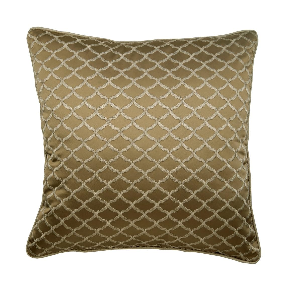 The HomeCentric Decorative Cushion Covers Pack of 2, 35x35 cm (14"x14") Beige, Art Silk Throw Cushion Covers, Cushion Covers, Geometric Cushion Covers, Art Deco Cushion Covers UK - Lolita
