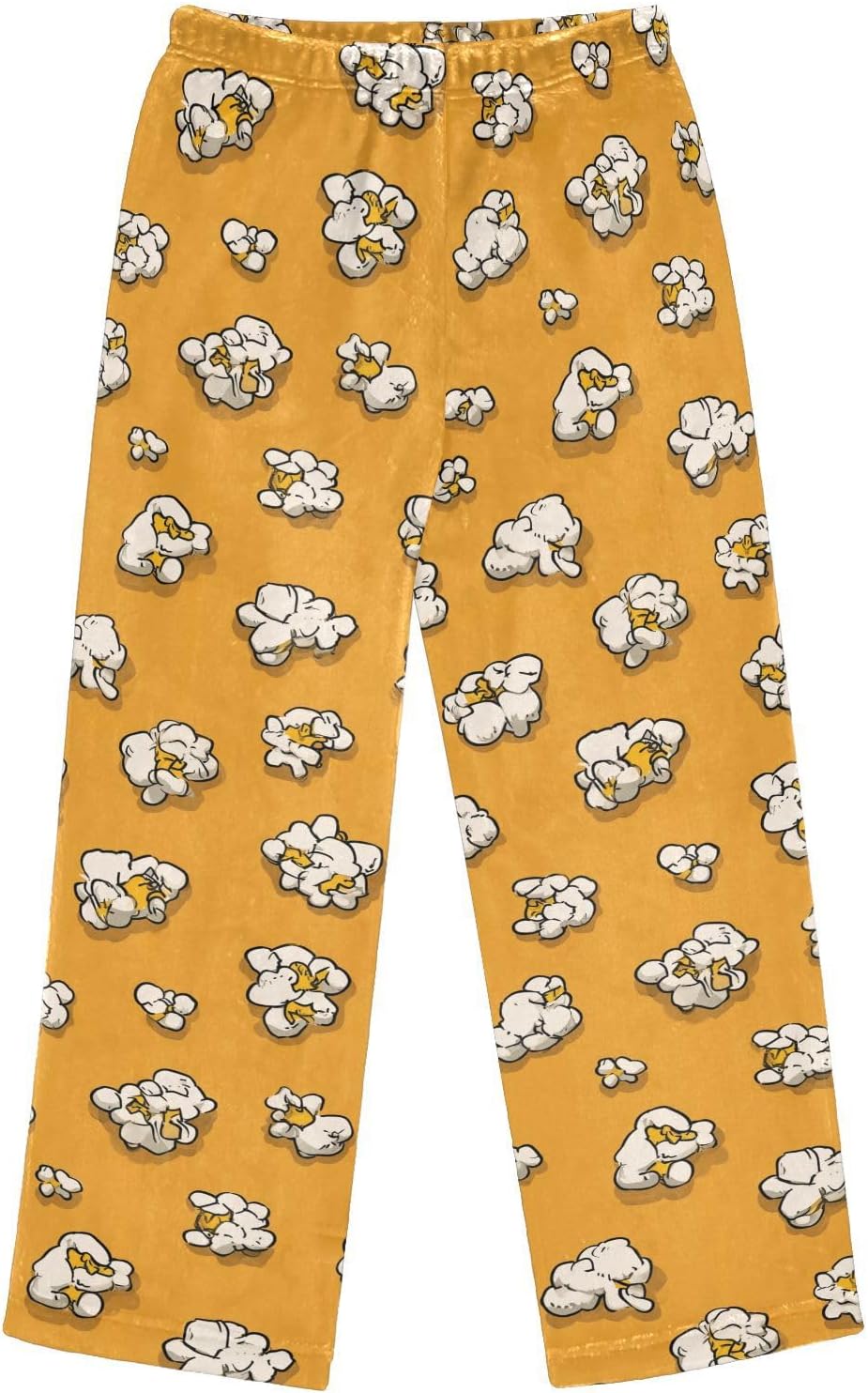 visesunny Cute Popcorn Orange Boys Pants for Kids Fleece Bottoms Long Jogger Pants Trousers with Pockets Size 6-14Y
