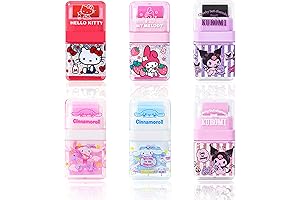 Cinnamoroll Pencil Erasers - 6 Pack of Cutest Kawaii Characters!
