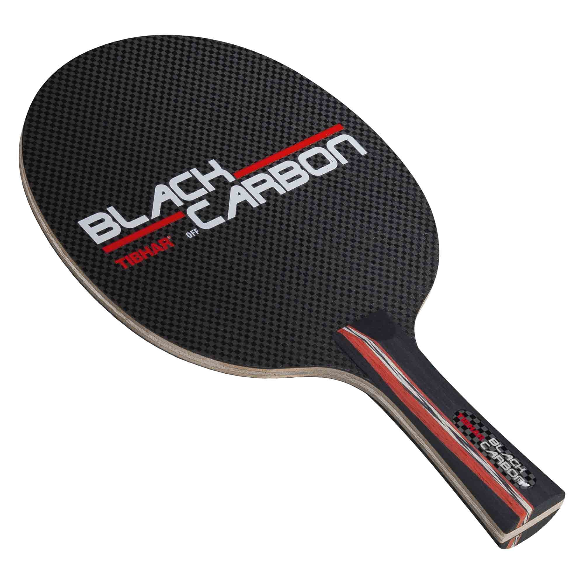 Tibhar Black Carbon Table Tennis and Ping Pong Blade - ST Handle Type