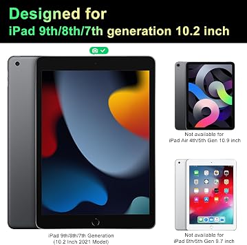 360Magnetic Privacy Screen for iPad 9th/8th/7th Generation (10.2Inch,2019/2020/2021), Removable Anti Blue Light Glare Spy Private Filter, High Sensitive Bubble-Free Screen Protector