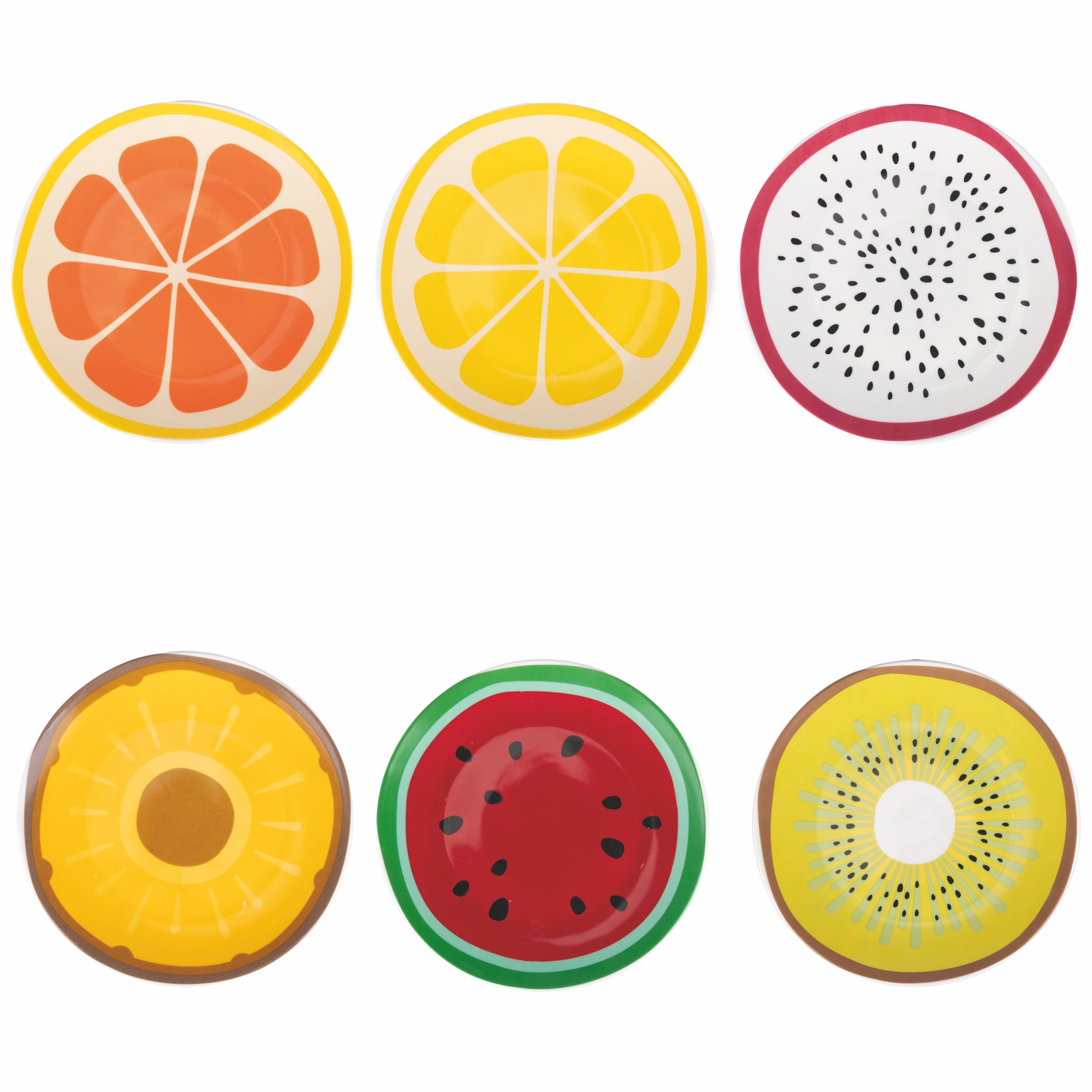 Villa d'Este Home Tivoli 1996 Fruit Life - Juego de 6 platos de postre de porcelana