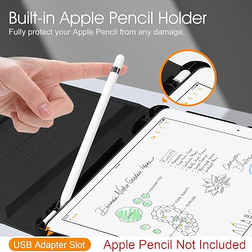 Vista 123 de Fintie - Funda giratoria para iPad de 9ª generación / 8ª generación / 7ª generación, de 10.2 pulgadas, funda giratoria en 360 grados, funda Azul