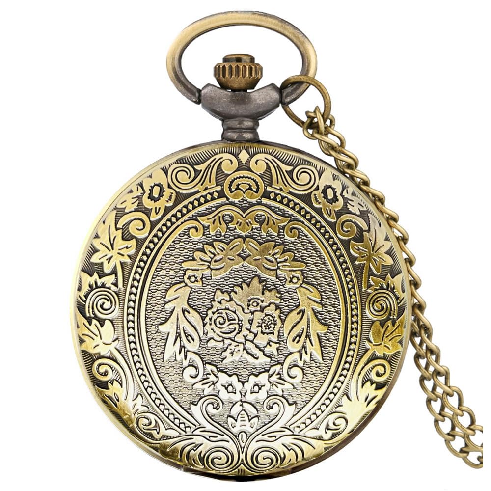 VIGOROSO Vintage Alice in Wonderland Pocket Watch for Women Men Pocketwatch
