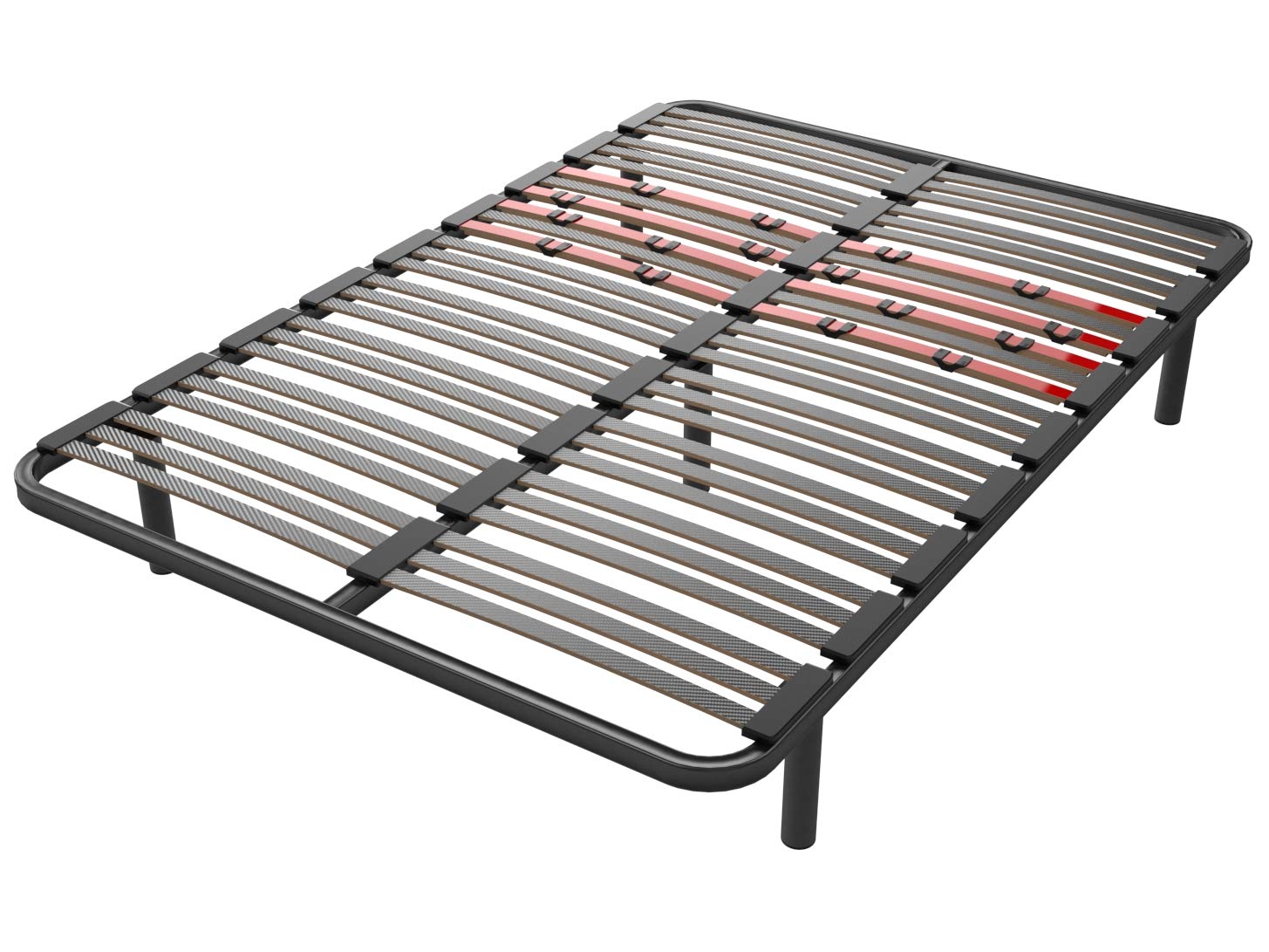 Somier Multiláminas con Patas Regulador 135 x 190 x 5 cm Base de Cama Adaptable