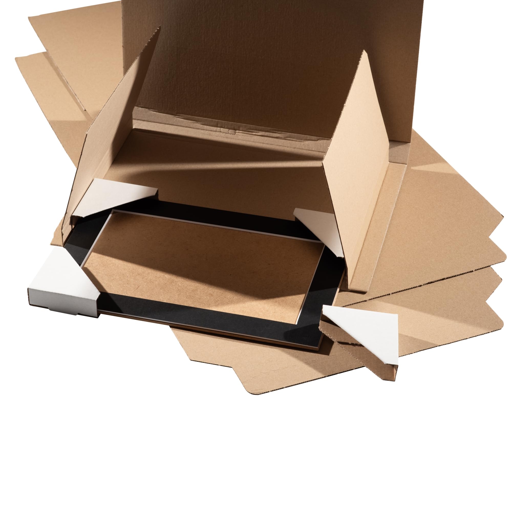 Lot de 5 passe-partout 40 x 50 cm pour l'extérieur 30 x 40 cm - Sans acide - Carton blanc crème - Découpe biseautée à 45° - Protection des images et photos