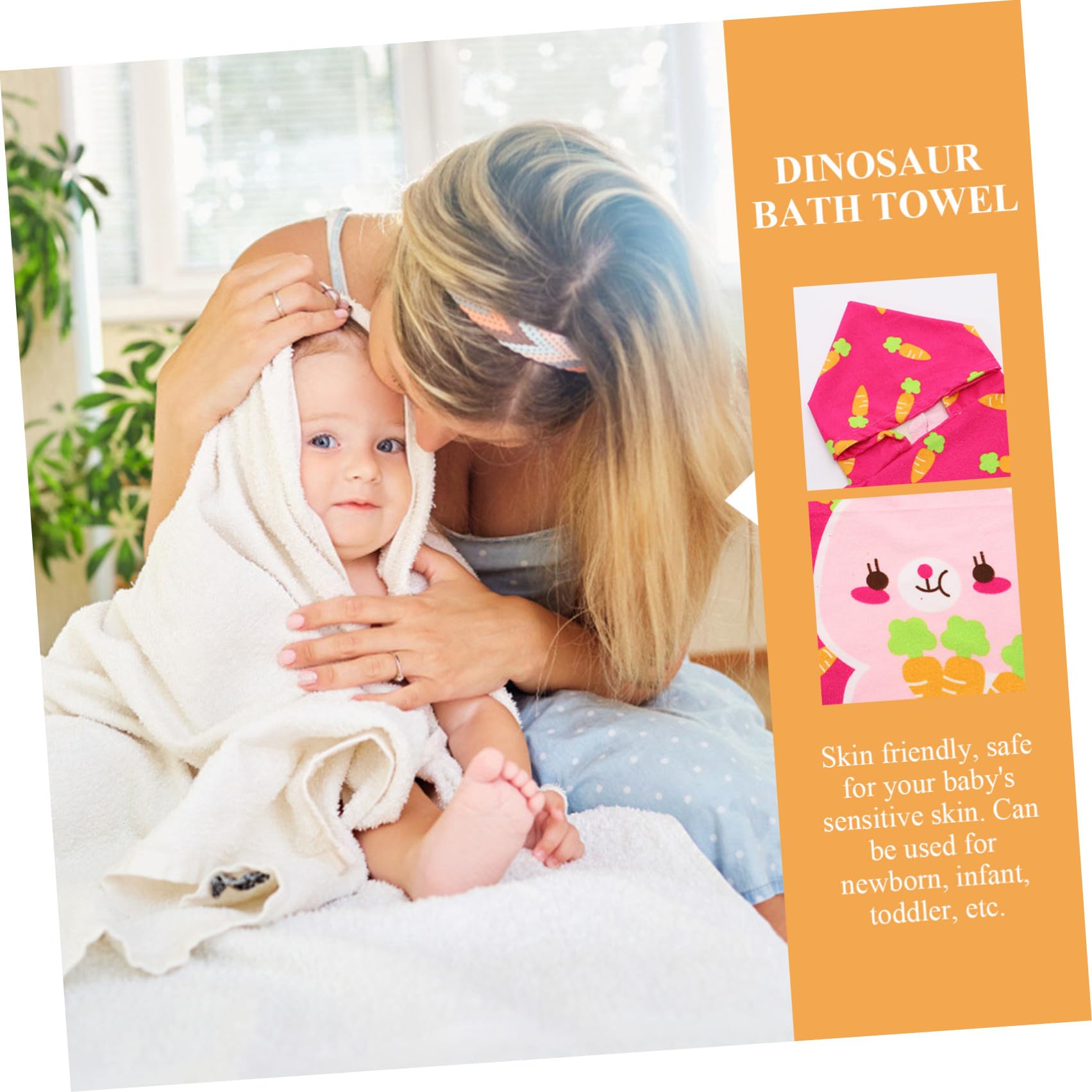 Cabilock 3 Pièces Peignoir pour Enfants Cape Serviette Peignoir De Bain Piscine Cape De Bain À Capuche Peignoirs De Bain pour De Toilette Peignoir À Capuche Fibre