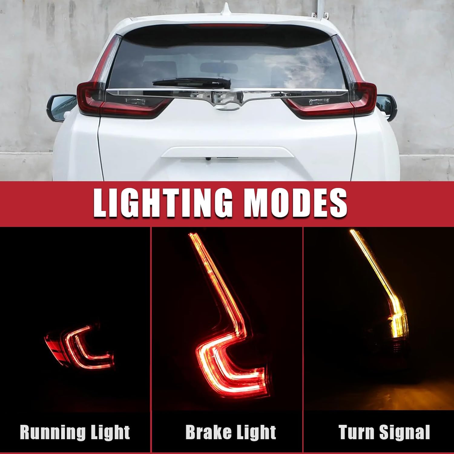 zorik Tail Light Assembly for 2020-2022 Honda CR-V Right Passenger Side, Replacement for OEM 33500TLAA21, Waterproof LED with Bulbs Included, Plug and Play Installation