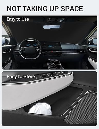 Vista 608 de Proadsy Parasol para parabrisas para BMW X1 F48 2016-2022 de 4 capas plegable, protector de parasol frontal que bloquea los rayos UV y mantiene