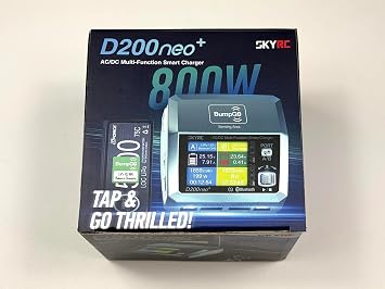 SKYRC D200 Neo+ NFC AC/DC Dual-Port 800W Smart Charger with BumpGo NFC Tags, USB-C PD/QC, Parallel 35A, Battery Analyzer (6S/20A/AC-200W/DC-800W)