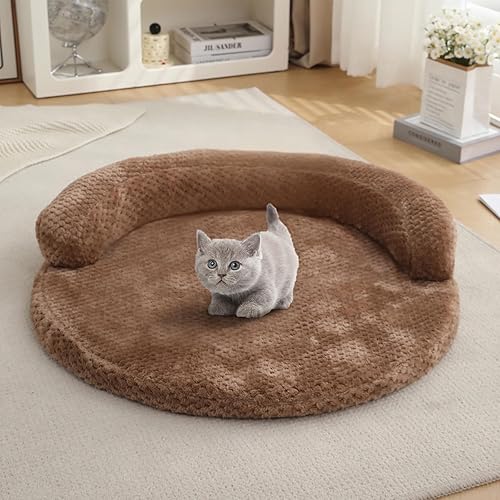 Miniatura 2 de huraty Cama para gatos de interior, lavable para sofá cama para mascotas, funda extraíble de espuma viscoelástica para caja de huevos, 19.6 x 3.9 x
