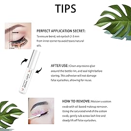 Clear Eyelash Glue Super Strong Hold Adhesive Waterproof for Sensitive Eyes False Lashes 0.18 oz