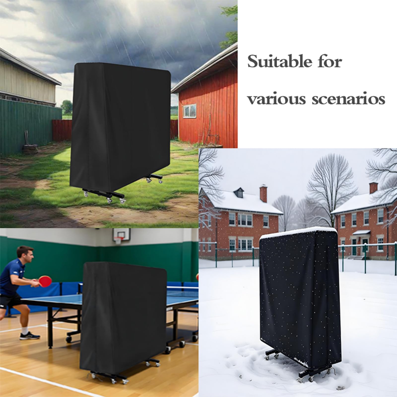 Copertura per Tavolo da Ping Pong,Custodias Protettiva per Tavolo da Ping Pong Impermeabile,Protezione per Tavolo da Ping Pong,Protezione Contro Pioggia,per Uso Interno ed Esterno