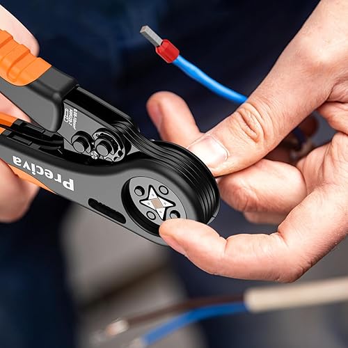 Miniatura 7 de Preciva AWG28-7 Juego de herramientas de crimpado de virola con 2000 conectores de alambre, juego de alicates de crimpado de trinquete ajustable a