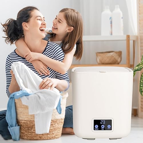 Miniatura 9 de Lavadora pequeña totalmente automática, mini lavadora de 7 litros de capacidad con 3 modos de limpieza profunda para ropa interior, ropa de bebé,