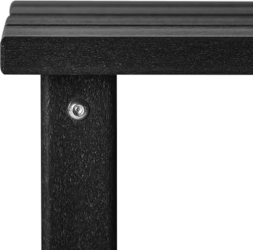 Vista 256 de WestinTrends Dylan Adirondack - Mesa auxiliar redonda para exteriores, color negro