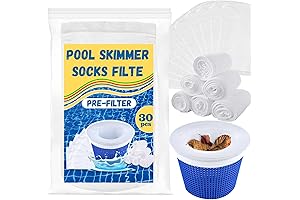 Coopache 30-Pack of Pool Skimmer Socks, Ultra Fine Mesh Screen Pool Skimmer Scum Socks Saver