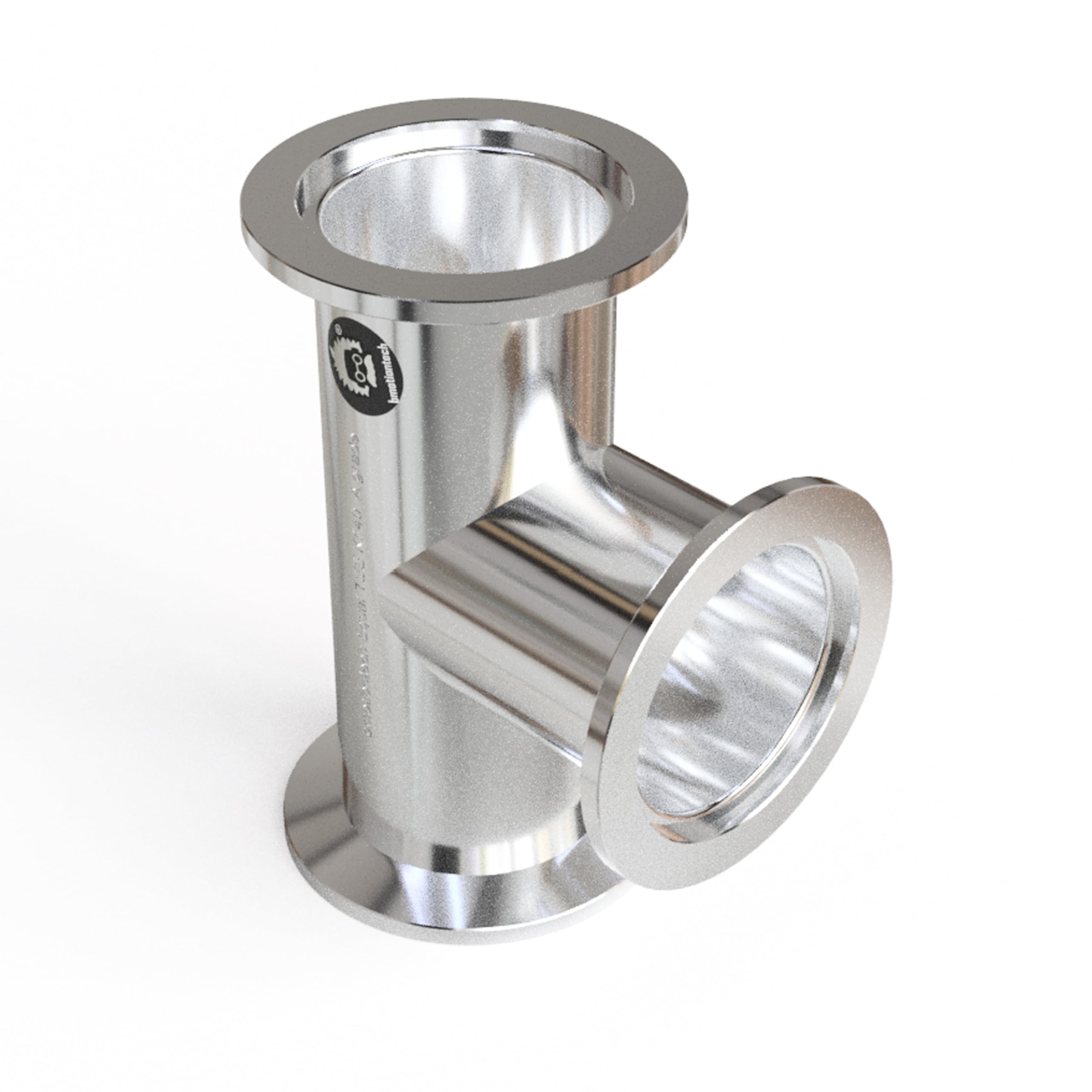 bmotiontech Superior Grade - KF40 Tee 3-Ways Vacuum Adapter, All Ends with KF-40 (NW40) Flange, Made of Stainless Steel 304, Finely Polished