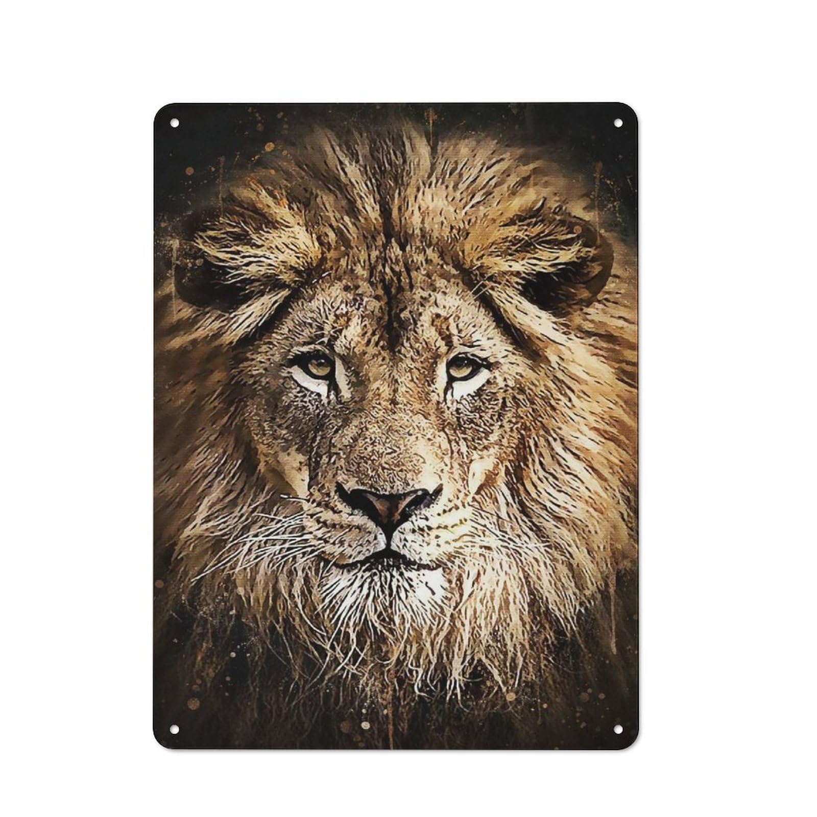 Face Leo Printed Tin Plaque, Clean Printed Wall Decor for Breakfast Nook, Kitchen Wall And Home Cafe, 40x30cm