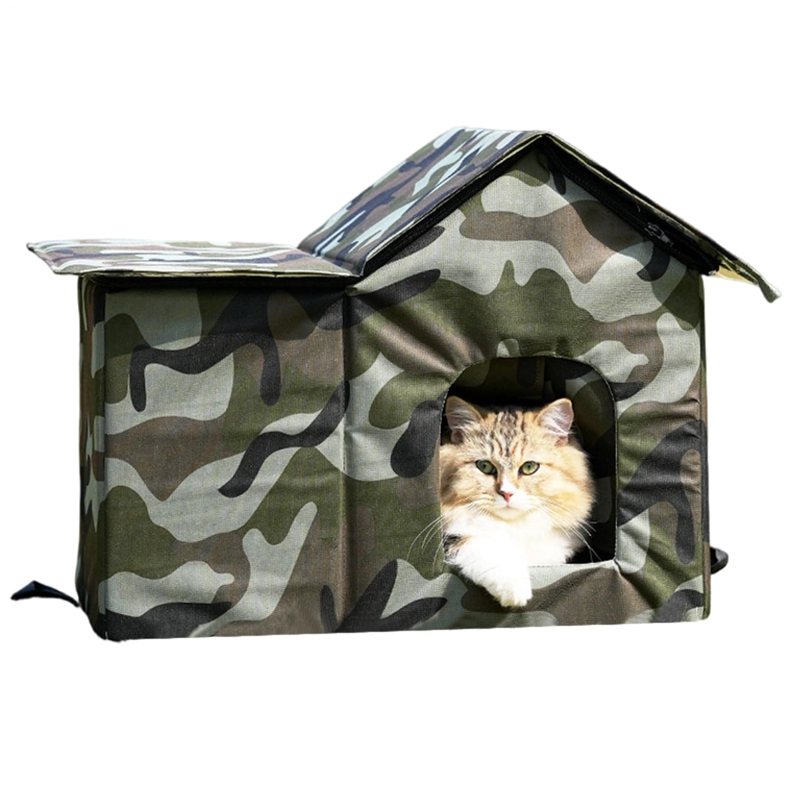 Outdoor Cat House Weatherproof, Insulated Weatherproof Cat Shelter, Winter Outside Pet Shelter For Garden Patio Backyard Balcony Garages Dog Bunny Kitten Animal